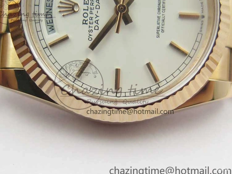 MiroTime 0117 MultiPurpose Day-Date 36 RG 128239 Bp Maker Best Edition White Dial on RG President Bracelet 3139
